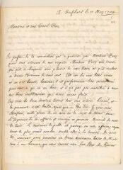 4 vues  - Ostervald, Jean-Frédéric. Lettre autographe signée avec cachet à Louis Tronchin.- Neuchâtel, 11 mai 1704 (ouvre la visionneuse)