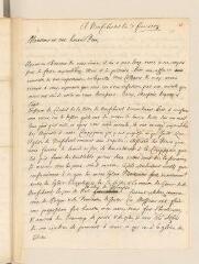 4 vues  - Ostervald, Jean-Frédéric. Lettre autographe signée à Louis Tronchin.- Neuchâtel, 7 février 1703 (ouvre la visionneuse)