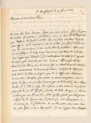 8 vues  - Ostervald, Jean-Frédéric. Lettre autographe signée à Louis Tronchin.- Neuchâtel, 19 février 1703 (ouvre la visionneuse)