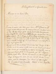 4 vues  - Ostervald, Jean-Frédéric. Lettre autographe signée avec cachet à Louis Tronchin.- Neuchâtel, 5 septembre 1705 (ouvre la visionneuse)