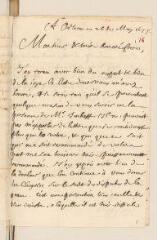 4 vues Pajon, Claude. Lettre autographe signée avec cachet à Louis Tronchin.- Orléans, 26 mai 1677