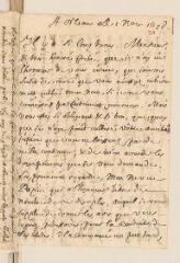 4 vues  - Pajon, Claude. Lettre autographe signée avec cachet à Louis Tronchin.- Orléans, 1er novembre 1678 (ouvre la visionneuse)