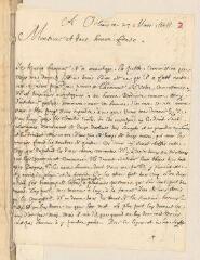 4 vues  - Pajon, Claude. Lettre autographe signée avec cachet à Louis Tronchin.- Orléans, 27 mars 1668 (ouvre la visionneuse)