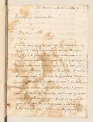 4 vues  - Chamier, Daniel. Lettre autographe signée à Louis Tronchin.- au Monestier, 22 juillet 1682 (ouvre la visionneuse)