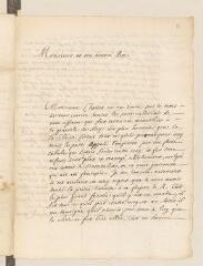 4 vues  - Chamier, Daniel. Lettre autographe [signature déchirée] à Louis Tronchin.- Neuchâtel, 9/19 mai 1690 (ouvre la visionneuse)