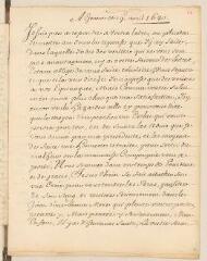 4 vues  - Chauvigny, [Laurent] de. Copie d\'une lettre à [Pierre Le Brodeur, sieur de] Desmarestz.- Genève, 19 avril 1680 (ouvre la visionneuse)