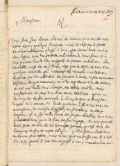 4 vues  - Tronchin, Louis. Lettre autographe signée avec cachet à [Pierre Le Brodeur, sieur de] Desmarestz.- Genève, 21 mai 1680 (ouvre la visionneuse)