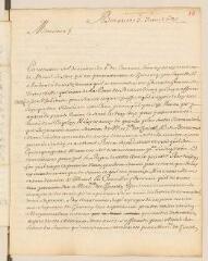 8 vues  - [Pierre Le Brodeur, sieur de] Desmarestz. Lettre autographe signée à Louis Tronchin.- Berne, 3 juin 1680 (ouvre la visionneuse)