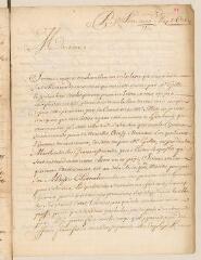 4 vues  - [Pierre Le Brodeur, sieur de] Desmarestz. Lettre autographe signée à Louis Tronchin.- Berlin, 10/20 mai 1681 (ouvre la visionneuse)