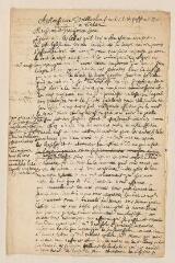 2 vues  - Tronchin, Théodore. Minute autographe dignée d\'une lettre à [Pierre Du Moulin].- 4/14 juin 1651 (ouvre la visionneuse)