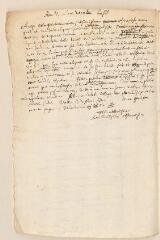 1 vue  - Tronchin, Louis. Minute autographe d\'une lettre à Lucas Gernler.- Genève, 30 novembre 1665 (ouvre la visionneuse)