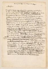 2 vues  - Tronchin, Louis. Minute autographe d\'une lettre à [Gilbert] Burnet à La Haye.- 12 octobre 1688 (ouvre la visionneuse)