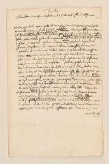 4 vues Tronchin, Louis. Minute autographe d'une lettre à Lucas Gernler.- 20 juillet 1669