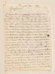 2 vues  - Minute, d\'une main non identifiée, d\'une lettre du comte de Mauvilli [à Bossuet?].- 1er mars 1684 (ouvre la visionneuse)