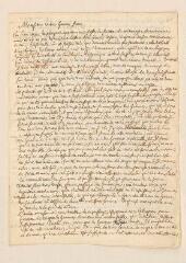 4 vues  - Tronchin, Louis. Minute autographe d\'une lettre, sans adresse.- Genève, 6 janvier 1677 (ouvre la visionneuse)