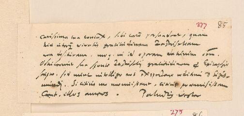 2 vues  - Paludius, Johannes. Lettre autographe signée à Théodore de Bèze.- sans lieu, [après le 28 janvier / 7 février 1601] (ouvre la visionneuse)