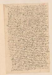 4 vues  - Bèze, Théodore de. Minute de lettre, dictée à Catherine Plan, à Louis Courant.- Genève, 22 juin/2 juillet 1601 (ouvre la visionneuse)