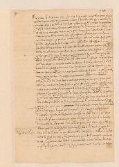 4 vues  - Bèze, Théodore de. Minute de lettre, dictée à Catherine Plan, à Pierre Toussain.- [Genève], [après le 15/25 mai 1597] (ouvre la visionneuse)