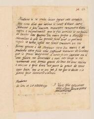 2 vues  - Alamont, Marie d\'. Lettre à \'Madame Taruffo\' [Catherine Plan].- Lyon, 28 octobre 1595 (ouvre la visionneuse)