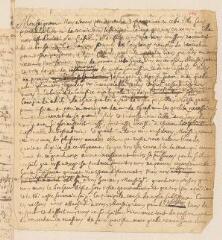 2 vues  - Brouillon, de la main de Louis Tronchin, d\'un discours de bienvenue au maréchal de Villeroi [à Lyon?] le 14 novembre 1658 (ouvre la visionneuse)