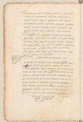 1 vue Copie de la réponse du Sénat de Berne au revendications précédentes.- 15 avril 1553
