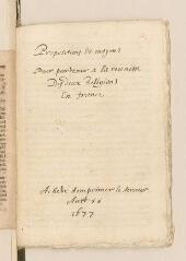 46 vues Copie manuscrite de la préface de l'ouvrage d'Alexandre Dize, ministre à Die, intitulé 