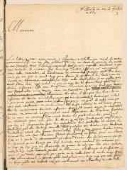 4 vues  - Roud, [David], [pasteur français]. Lettre autographe signée avec cachet à Louis Tronchin.- Bâle, 23 juillet 1669 (ouvre la visionneuse)