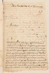 4 vues  - Tandon, J[ean]. Lettre autographe signée à Louis Tronchin.- Montpellier, 16 février 1681 (ouvre la visionneuse)