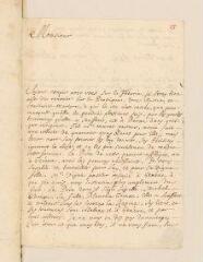 4 vues Merlat, Elie. Lettre autographe signée avec cachet à Jacques Ingrand.- Lausanne, 20 février 1690