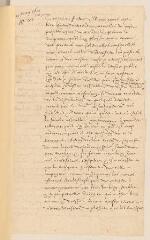 8 vues  - Minute d\'une lettre de Théodore de Bèze, dictée à Mme de Bèze, à Georges Mogins à Saint-Paul-Trois-Châteaux.- Genève, 29 mai/8 juin 1600 (ouvre la visionneuse)