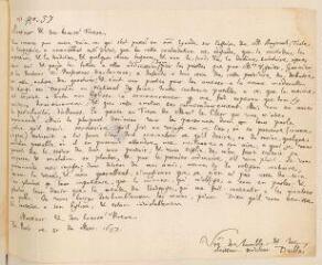 2 vues  - Lettre autographe signée avec cachet de Jean Daillé à Théodore Tronchin.- Paris, 31 mars 1637 (ouvre la visionneuse)