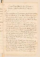 4 vues  - Copie d\'une lettre du comte Du Luc, ambassadeur de France en Suisse, à Leurs Excellences de Berne, au sujet de l\'enlèvement de Jean Pierre Buis, dit Saint Julien, sur le lac Léman.- 16 mai 1711 (ouvre la visionneuse)