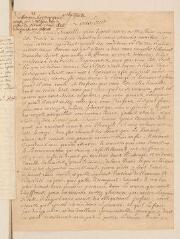 4 vues  - Copie d\'une lettre de ou à \'Monsieur La Treille\' en faveur de proposants arrêtés à Nantes et condamnés aux galères.- janvier 1686 (ouvre la visionneuse)