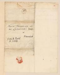 4 vues  - Bath, Richard et Wells. Lettre autographe signée à Jean-Alphonse Turrettini. - 21 mars 1692 (ouvre la visionneuse)
