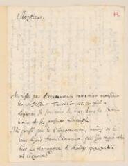 4 vues Apples, d' [ou Dapples]. Lettre autographe signée à Jean-Alphonse Turrettini. - Lausanne, 4 avril 1706
