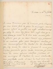 4 vues  - Bridgewater. Lettre autographe signée à Jean-Alphonse Turrettini. - Vienne, 15 juillet 1702 (ouvre la visionneuse)