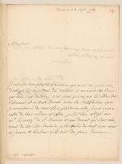 8 vues  - Chetwynd. 2 lettres autographes signées à Jean-Alphonse Turrettini. - Turin, 28 septembre - 12 octobre 1712 (ouvre la visionneuse)