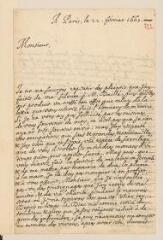 40 vues  - Conrart, Valentin. 10 lettres autographes signées à François Turrettini. - Paris, 22 février 1667 - 16 février 1674 (ouvre la visionneuse)