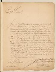 4 vues  - Demaffe [ou De Maffé]. Lettre autographe signée à Jean-Alphonse Turrettini. - Sans lieu, 4 juin 1692 (ouvre la visionneuse)