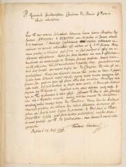 8 vues  - Gernler, Théodore. 2 lettres autographes signées à Jean-Alphonse Turrettini. - Bâle, 25 mai 1706 - 4 décembre 1708 (en latin) (ouvre la visionneuse)