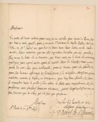 4 vues  - Huet, Daniel, évêque d\'Avranches. Lettre autographe signée à Jean-Alphonse Turrettini. - Paris, 7 novembre 1693 (ouvre la visionneuse)