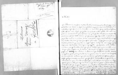 3 vues Elie de Beaumont, [Jean Bapt. Jacques]. Lettre autographe signée à Jacob Vernes. - Paris, 31 mars 1770