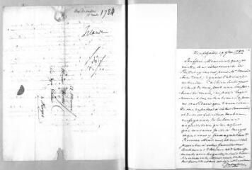 3 vues  - Du Peyrou, Pierre-Alexandre. Lettre autographe signée à Jacob Vernes. - Neufchatel [Neuchâtel], 19 novembre 1783 (ouvre la visionneuse)