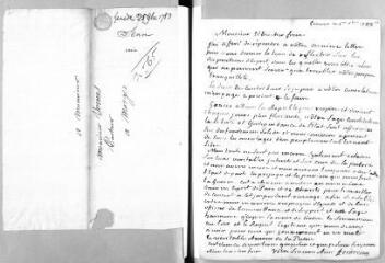 3 vues Perdriau, [Jean Baptiste Guillaume, dit le Jeune] (pasteur). Lettre autographe signée à Jacob Vernes. - Genève, 1er décembre 1783