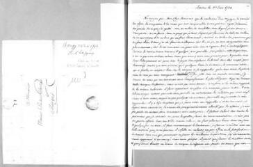 3 vues  - Chauvet, D[avid] (1738-1802 ou 1803). Lettre autographe signée à Jacob Vernes. - Londres, 1er juin 1784 (ouvre la visionneuse)