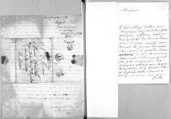 3 vues  - Chapeaurouge, [Jacob] de (syndic). Lettre autographe signée à Jacob Vernes. - Sans lieu, 5 décembre 1776 (ouvre la visionneuse)