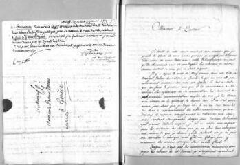 3 vues  - Cornuaud, Isaac. Lettre autographe signée à Jacob Vernes. - Sans lieu, 24 août 1779 (ouvre la visionneuse)