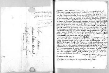 9 vues  - Carrard, B[enjamin]. 3 lettres autographes signées à Jacob Vernes. - Orbe, 30 mai - 18 juillet 1783 (ouvre la visionneuse)