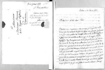 16 vues Roustan, A[ntoine] J[acques]. 6 lettres autographes signées à Jacob Vernes. - Londres, 30 août 1771 - 11 mai 1773