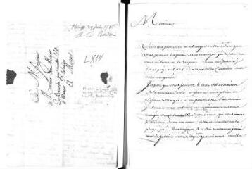 3 vues Bonnet, Et[ienn]e. Lettre autographe signée à Jacob Vernes. - Genève, 2 juillet 1785